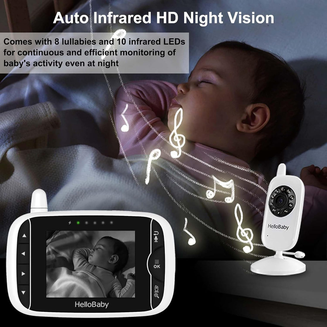 3.5 Inch Wireless Video Baby Monitor