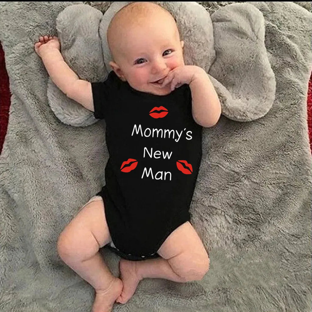 Newborn Baby  Mommy's New Man Rompers