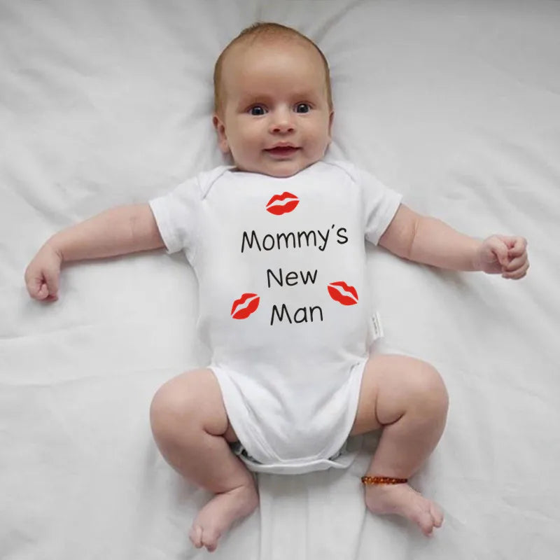 Newborn Baby  Mommy's New Man Rompers