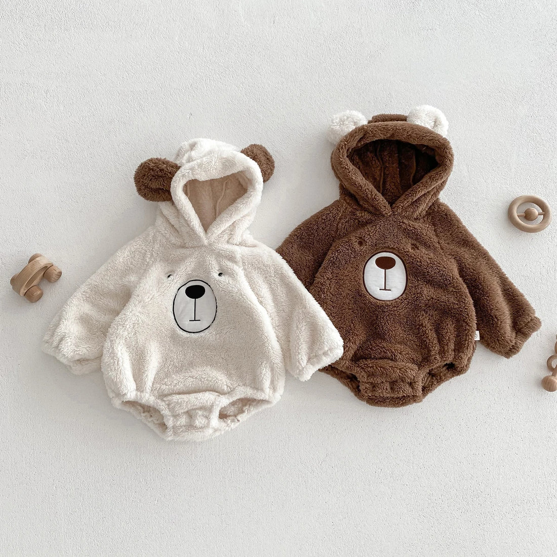 Baby Hooded Romper Bear Ears